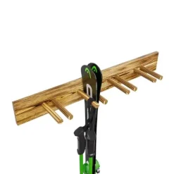 WIESZAK UCHWYT NA NARTY DREWNIANY OPALANY 4 PARY 75,5 CM