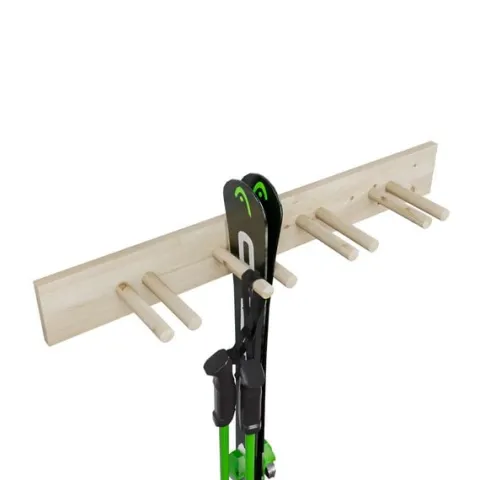 WIESZAK UCHWYT NA NARTY 4 PARY DREWNIANY 75,5 CM