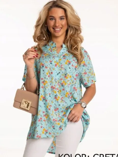 Świetna Wygodna Kobieca BLUZKA Koszula Plus Size Dużo Rozmiarów Kolorów