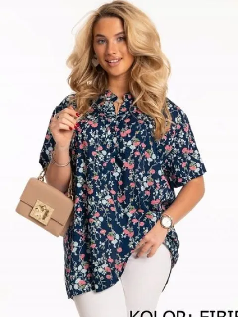 Świetna Wygodna Kobieca BLUZKA Koszula Plus Size Dużo Rozmiarów Kolorów