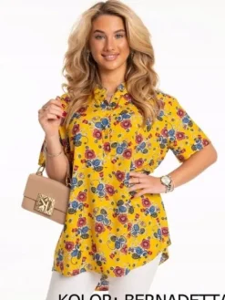 Świetna Wygodna Kobieca BLUZKA Koszula Plus Size Dużo Rozmiarów Kolorów