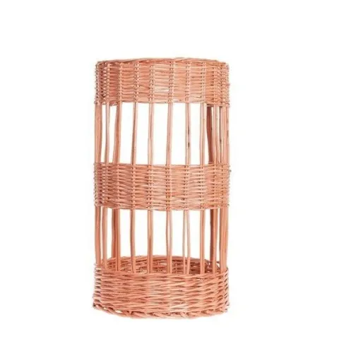 Wiklinowy Okrągły Kosz na Bagietki Ø35 H60 cm