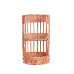 Wiklinowy Okrągły Kosz na Bagietki Ø35 H60 cm