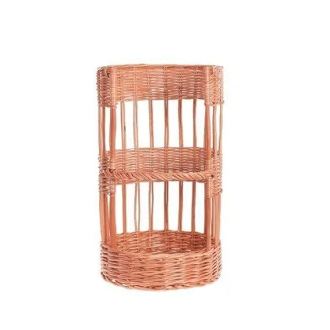 Wiklinowy Okrągły Kosz na Bagietki Ø35 H60 cm