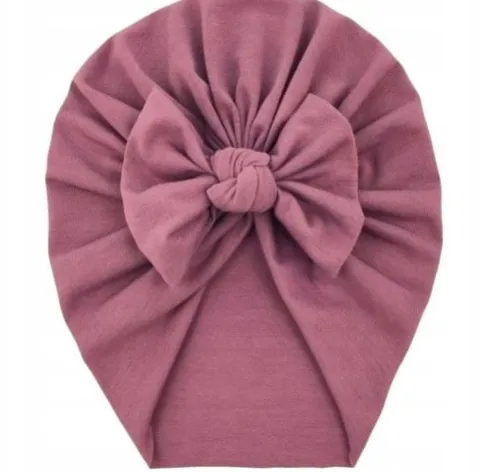 WIOSNA CZAPKA TURBAN z kokardą r.38-42 cm 3-6 m-cy + GRATIS
