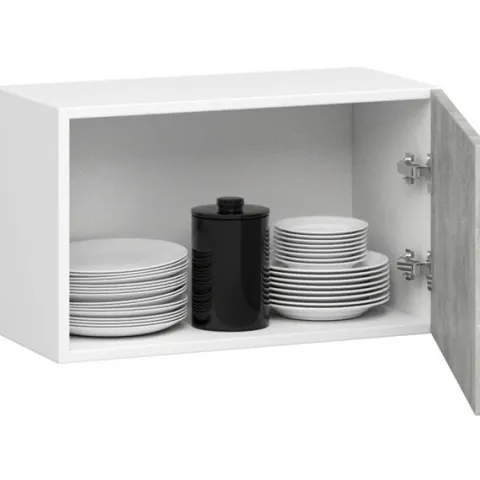 WISZĄCA SZAFKA KUCHENNA OKAPOWA OLIWIA W 60cm BIAŁA/BETON