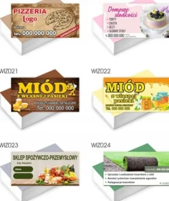 Wizytówki firmowe GOTOWY PROJEKT GRATIS 100 sztuk CUKIERNIA SŁODKOŚCI