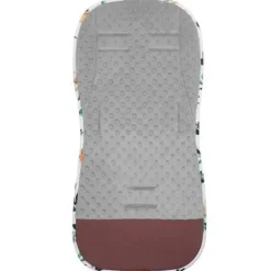 Wkładka do wózka spacerowego 37x78 cm dwustronna, mata do wózka spacerowego, zwierzątka/liście