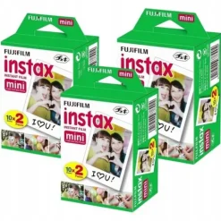 Wkłady Instax MINI 3x20sztuk 60 ZDJĘĆ Film Fujifilm 11 12 EVO Drukarka Link