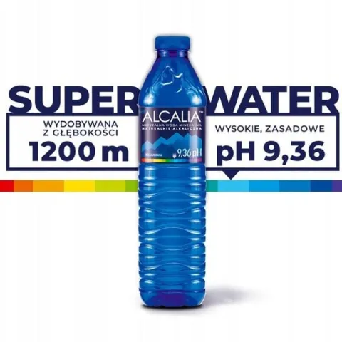 Woda Alkaliczna Alcalia pH 9,36 SUPERWATER 12x1l