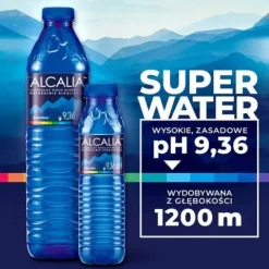 Woda Alkaliczna Alcalia pH 9,36 SUPERWATER 12x1l