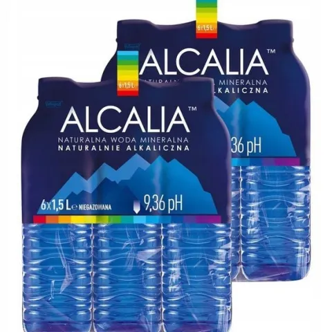 Woda Alkaliczna Alcalia wysokie pH 9,36 12 x 1,5 l
