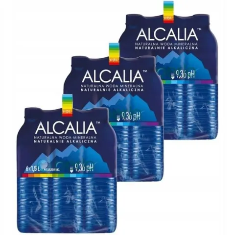 Woda Alkaliczna Alcalia wysokie pH 9,36 12 x 1,5 l