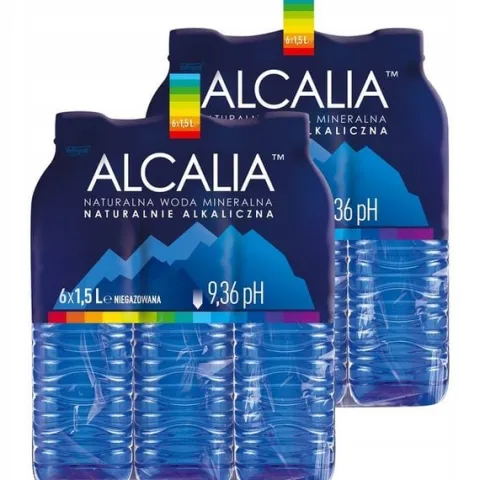 Woda Alkaliczna Alcalia wysokie pH 9,36 12 x 1,5 l