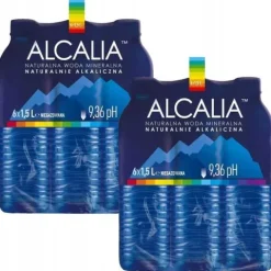 Woda Alkaliczna Alcalia wysokie pH 9,36 12 x 1,5 l
