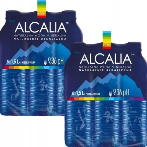 Woda Alkaliczna Alcalia wysokie pH 9,36 12 x 1,5 l