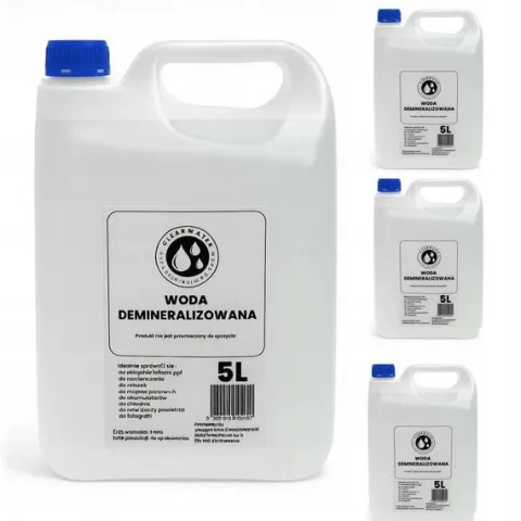 WODA DO ŻELAZKA 4 x 5L Woda Demineralizowana 20L Ultra Czysta