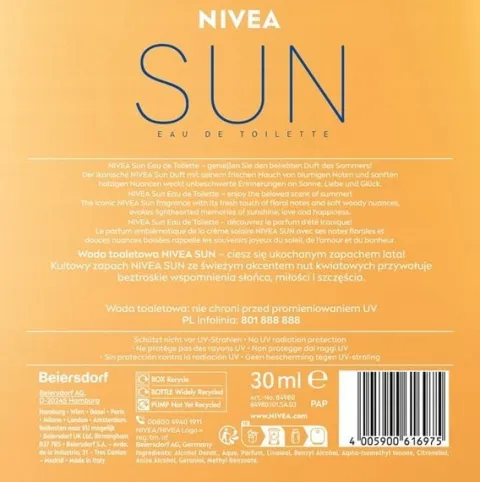 Woda toaletowa damska NIVEA SUN 30ml