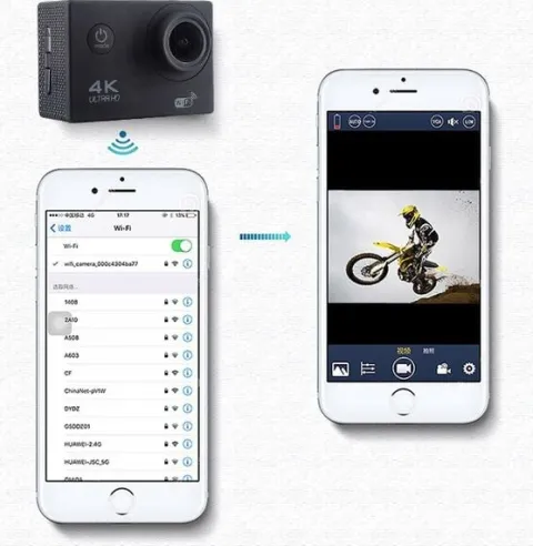 WODOODPORNA KAMERA 4K HD WIFI SPORTOWA GO PRO + BEZPŁATNE 17AKCESORIÓW