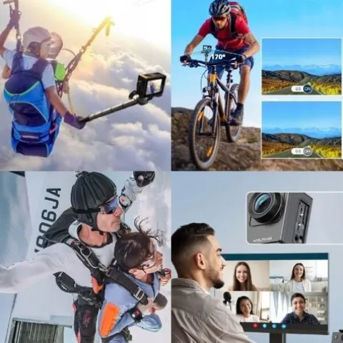 WODOODPORNA KAMERA 4K HD WIFI SPORTOWA GO PRO + BEZPŁATNE 17AKCESORIÓW