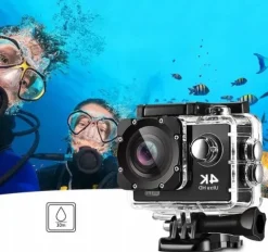 WODOODPORNA KAMERA 4K HD WIFI SPORTOWA GO PRO + BEZPŁATNE 17AKCESORIÓW