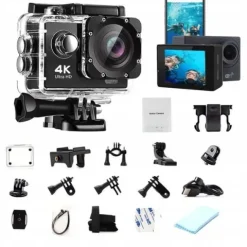 WODOODPORNA KAMERA 4K HD WIFI SPORTOWA GO PRO + BEZPŁATNE 17AKCESORIÓW
