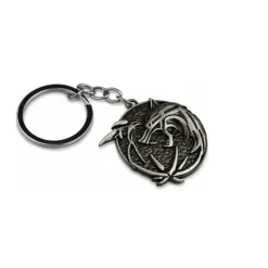 Wolf Medallion | 6 cm | Metal | Brelok Gamingowy | Witcher