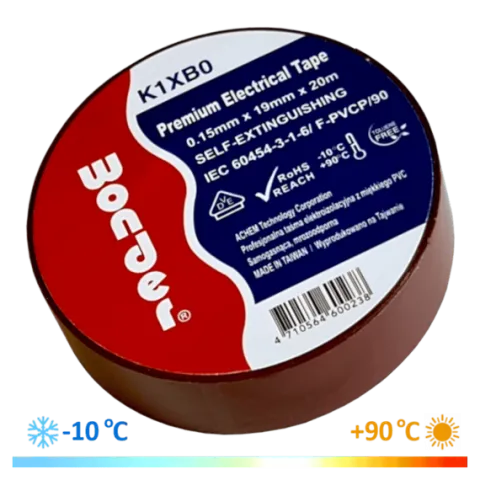 WONDER TAŚMA K1XB0 0,15mm/19mm/20m BRĄZOWA PREMIUM VDE MROZOODPORNA MOCNA