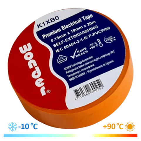 WONDER TAŚMA K1XB0 0,15mm/19mm/20m POMARAŃCZOWA, PREMIUM VDE MROZOODPORNA
