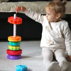 WOOPIE BABY Edukacyjna Piramidka Zakręcona Wieża Zwierzątka