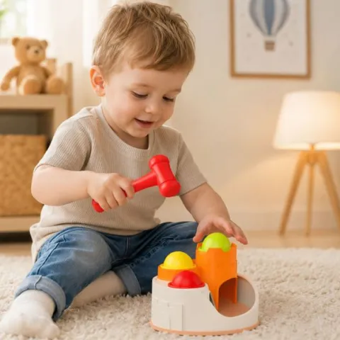 WOOPIE BABY Wbijak Przebijanka Zamek Kule Młotek Zabawka Edukacyjna 12m+