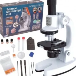 Woopie Mikroskop Cyfrowy LED 1200X, Mikroskop dla dzieci, Zestaw XXL