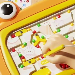 WOOPIE Tablica Magnetyczna Montessori Labirynt Krab Pomarańczowa