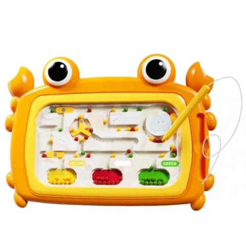 WOOPIE Tablica Magnetyczna Montessori Labirynt Krab Pomarańczowa