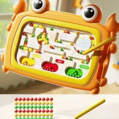 WOOPIE Tablica Magnetyczna Montessori Labirynt Krab Pomarańczowa