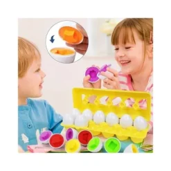 WOOPIE Układanka Jajka Montessori - Dopasuj Kształty i Kolory