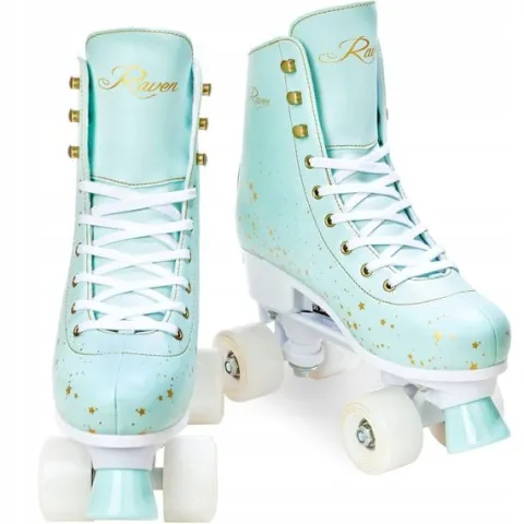 Wrotki Raven Noa Mint LED 39-42