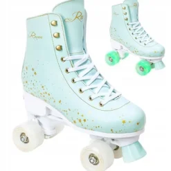 Wrotki Raven Noa Mint LED 39-42