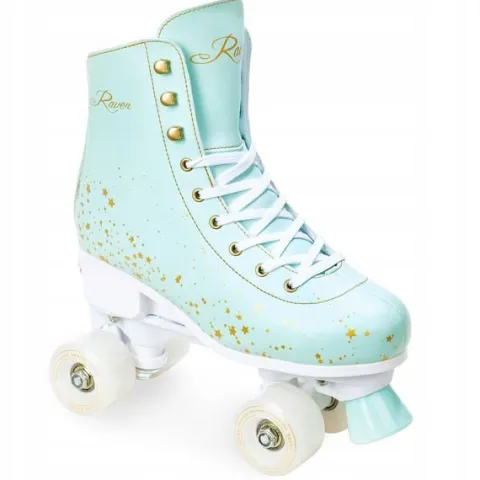 Wrotki Raven Noa Mint LED 39-42