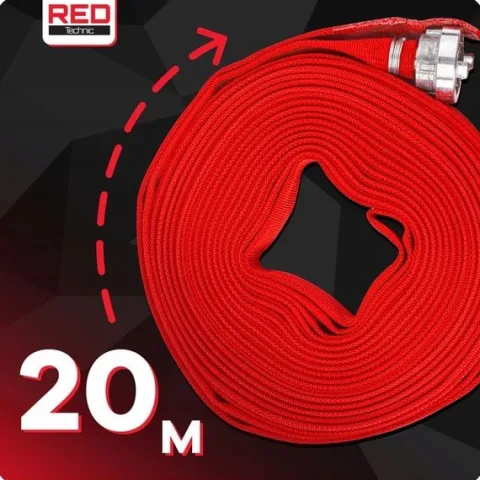 WĄŻ STRAŻACKI PARCIANY DO WODY SZAMBA SZYBKOZŁĄCZKA 1" 20 M 8 BAR