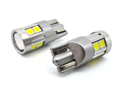 W5W żarówka LED T10 12-24V CANBUS 500lm 8 kolorów Limonkowa