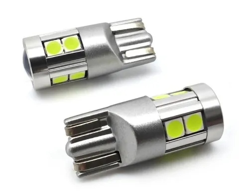 W5W żarówka LED T10 12-24V CANBUS 500lm 8 kolorów Limonkowa