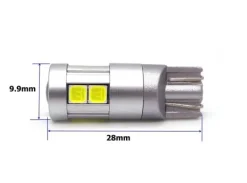 W5W żarówka LED T10 12-24V CANBUS 500lm 8 kolorów Niebieska zimna