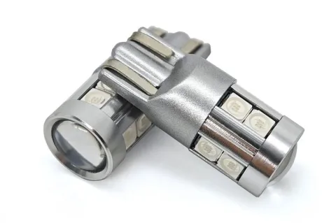 W5W żarówka LED T10 12-24V CANBUS 500lm 8 kolorów Niebieska