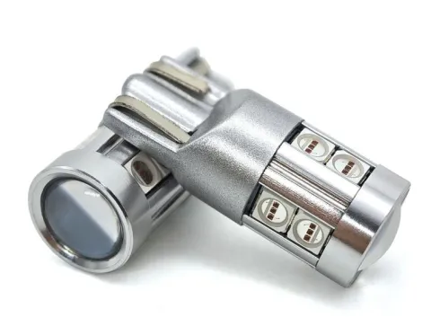 W5W żarówka LED T10 12-24V CANBUS 500lm 8 kolorów Czerwona
