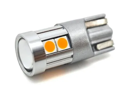 W5W żarówka LED T10 12-24V CANBUS 500lm 8 kolorów Pomarańczowa