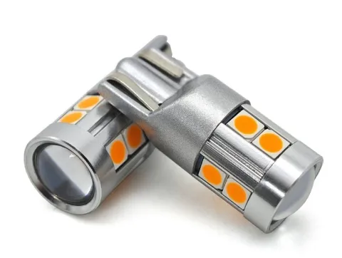 W5W żarówka LED T10 12-24V CANBUS 500lm 8 kolorów Pomarańczowa