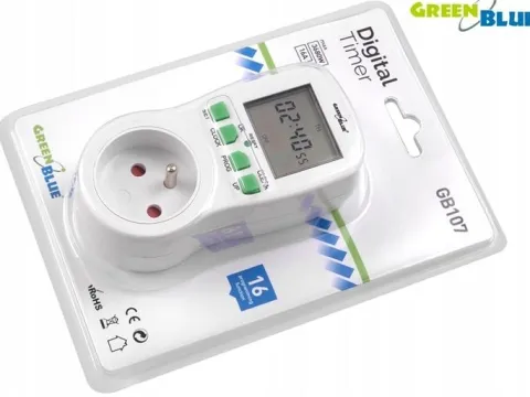 WYLACZNIK BOJLER PROGRAMATOR CZASOWY CYFROWY TIMER 3680W GreenBlue GB107