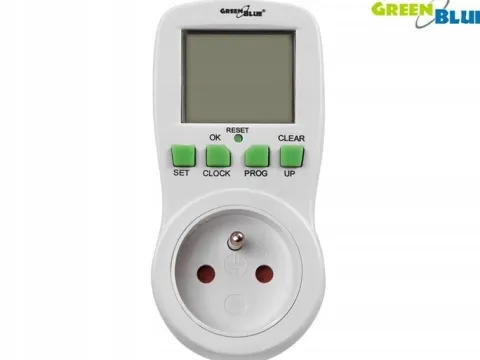 WYLACZNIK BOJLER PROGRAMATOR CZASOWY CYFROWY TIMER 3680W GreenBlue GB107