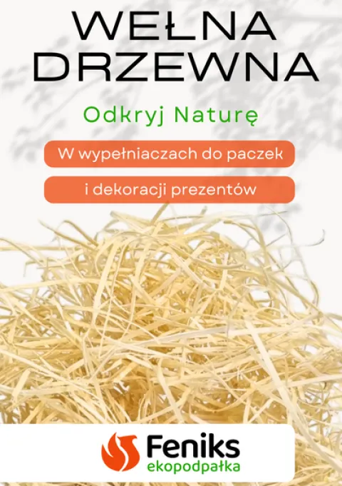 Wypełniacz do koszy prezentowych, prezentów 1 kg Osika naturalna